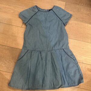 GAP GIRLS BLUE DENIM DRESS SMALL 6-7